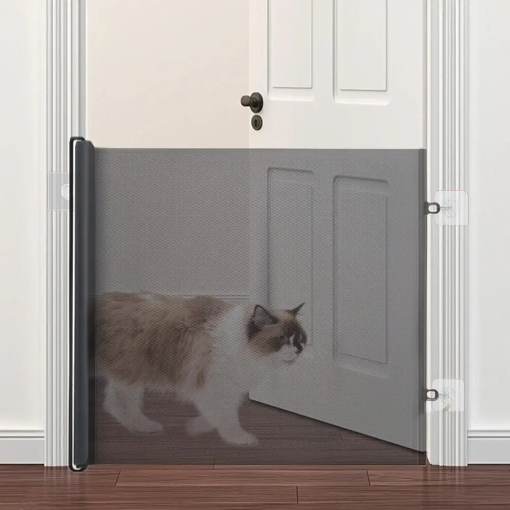 Retractable No-Drill Pet & Child Safety Mesh Gate