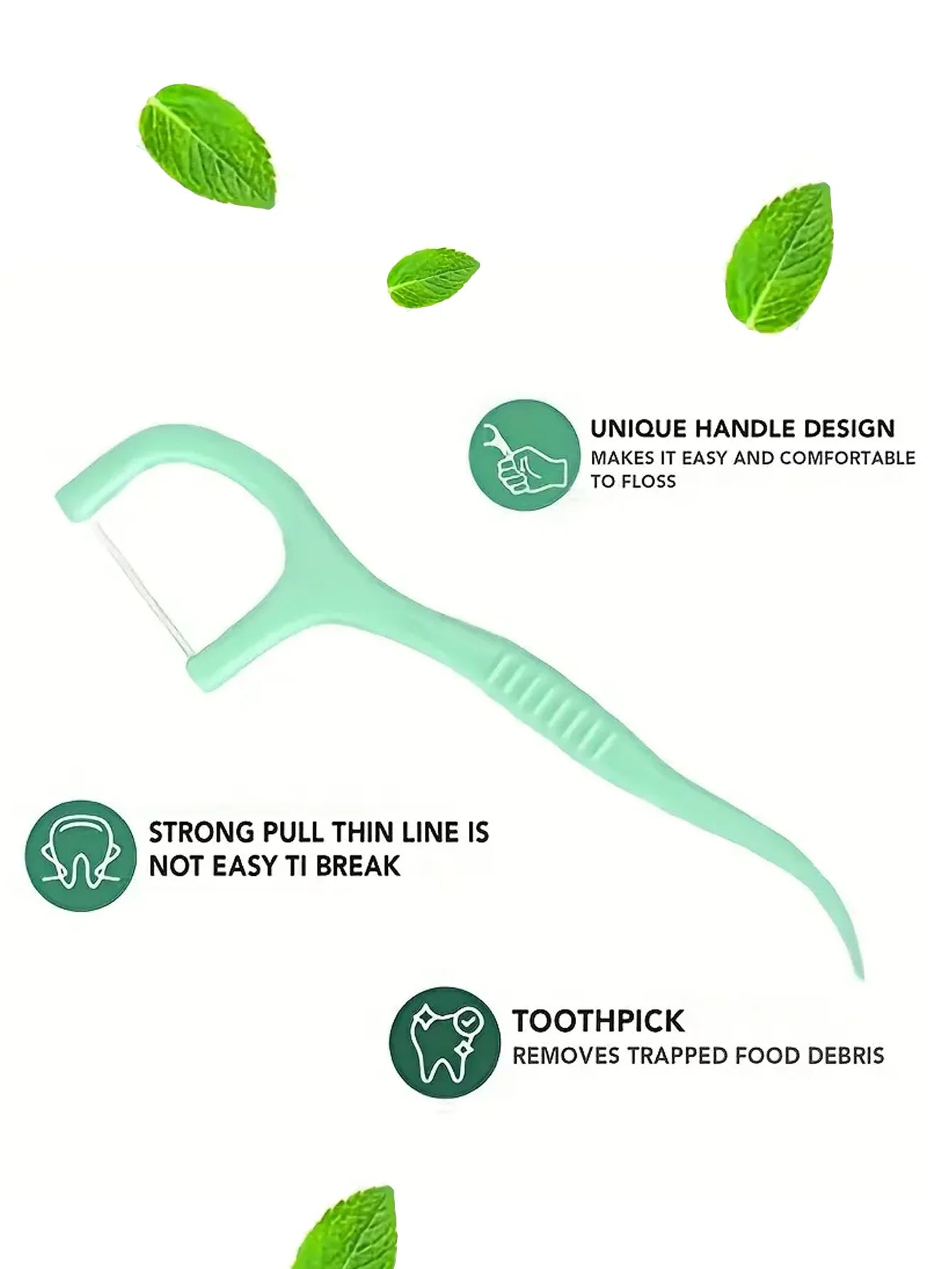 100/300/500pcs Portable Mint Mouthed Dental Floss Interdental Cleaning Floss Disposable Care Floss Stick For Oral Care Cleaning
