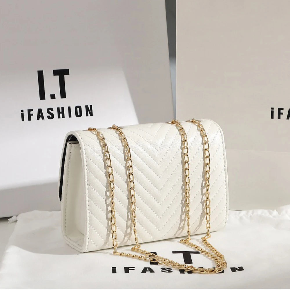 Designer Striped Shoulder Bag 2025 – Women’s V-Shaped Tassel Crossbody Handbag, Trendy Fashion Purse