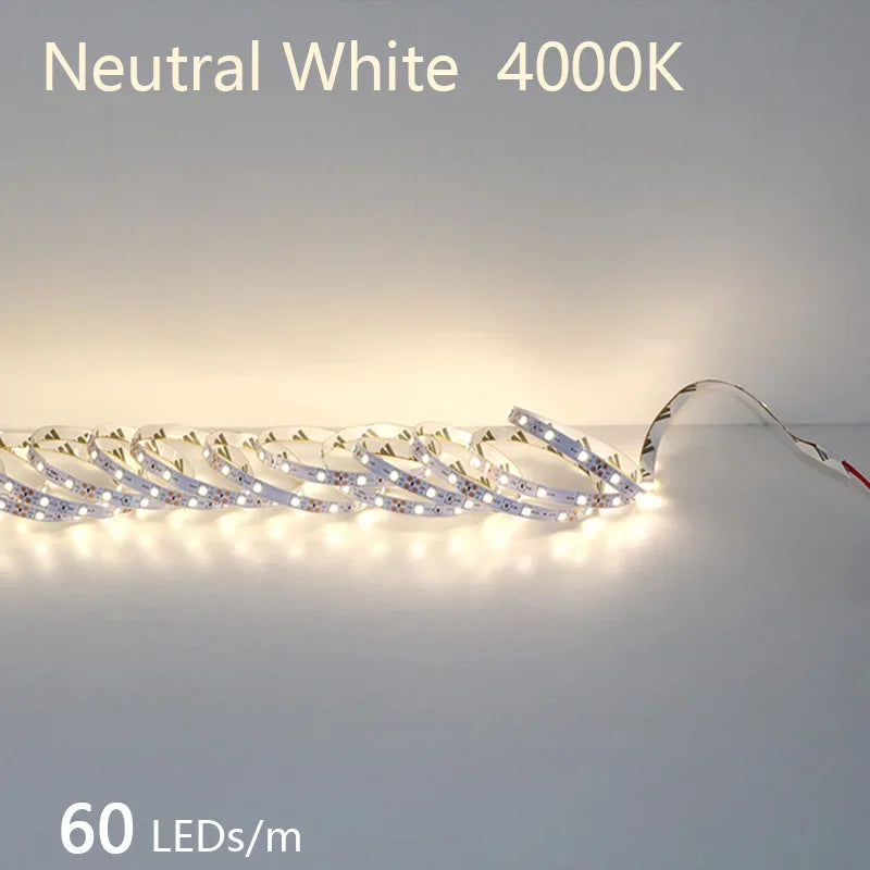 12V 24V LED Strip 2835 120LEDs/m Home Lamp Strip Pink Red Ice Blue Green Golden Yellow Orange Flexible Waterproof Soft Lamp Bar