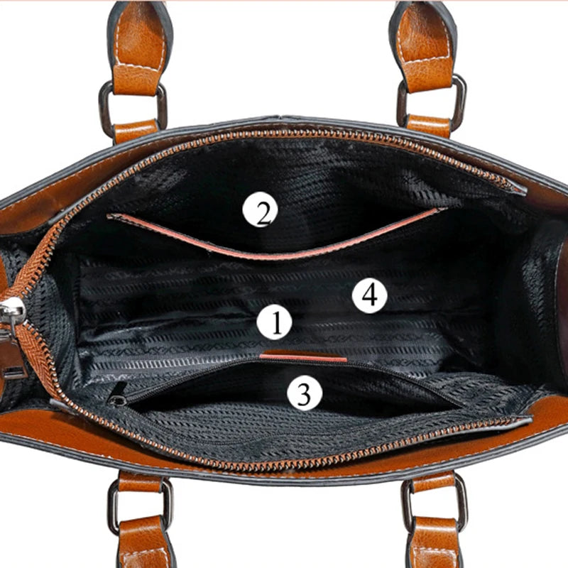 Genuine Leather Women’s Handbag – Crossbody, Shoulder & Tote Bag for Work, Shopping & Fashionable Everyday Use