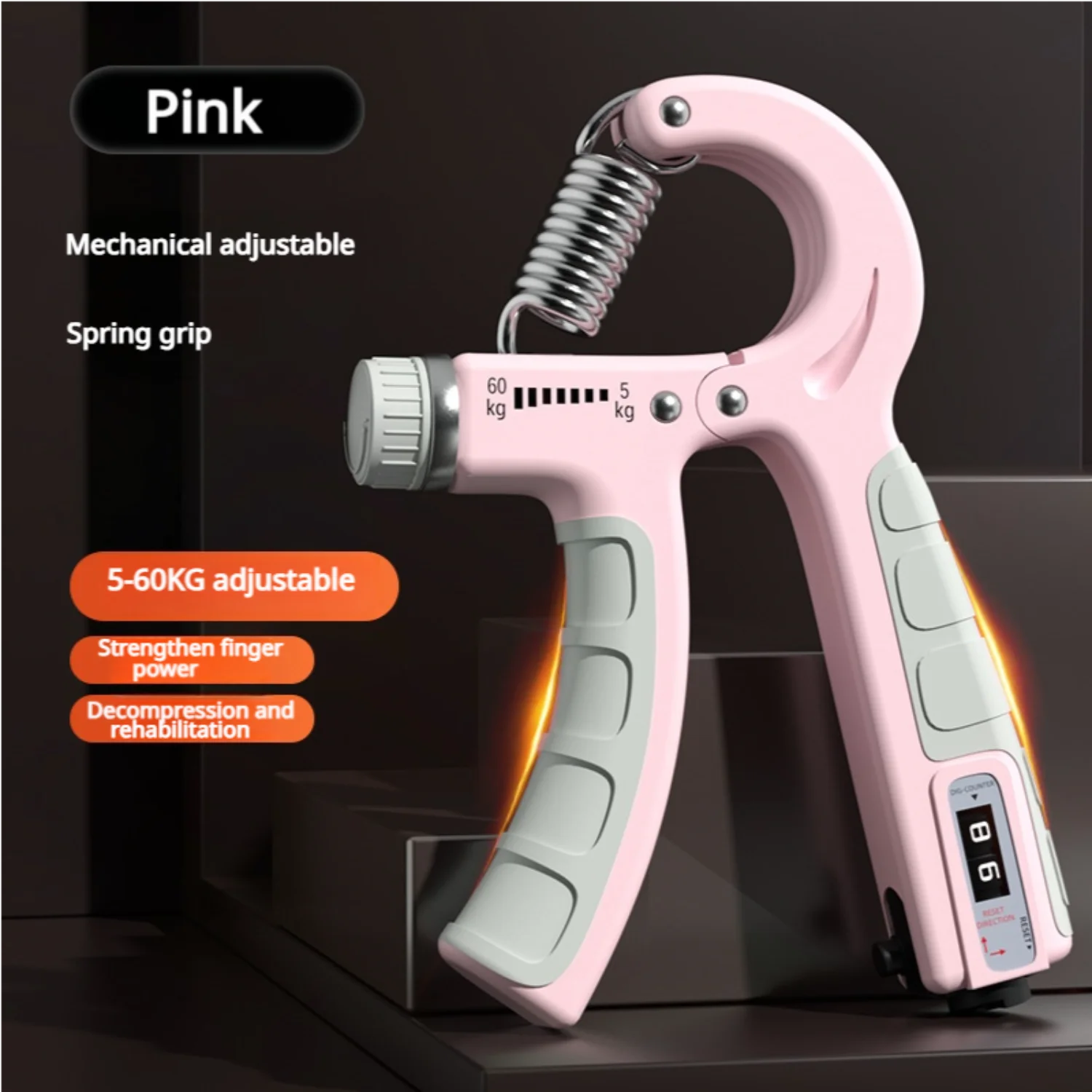 5-60KG Grip Strength TrainerHand Squeeze Forearm Strength TrainerAdjustable Resistance Hand Grip Strength TrainerMuscle Recovery