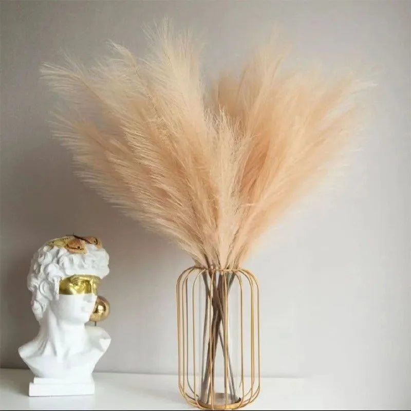 10pcs/set 10-Piece Black Faux Pampas Grass Floral Arrangement for Halloween, Wedding Centerpieces, Home Decor, Boho Style