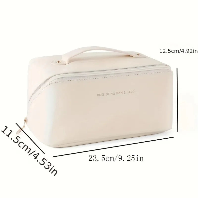 Luxury Women's Makeup Organizer – Travel Cosmetic Bag, Zipper Toiletry Case, Portable Storage Pouch for Daily & Travel Use