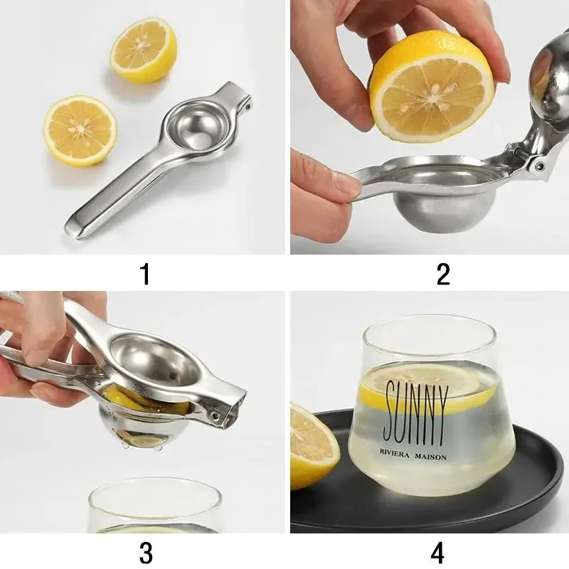 Efficient Stainless Steel Lemon Squeezer Manual Juicer for Citrus Orange Juice Pressing Kitchen Accessory
