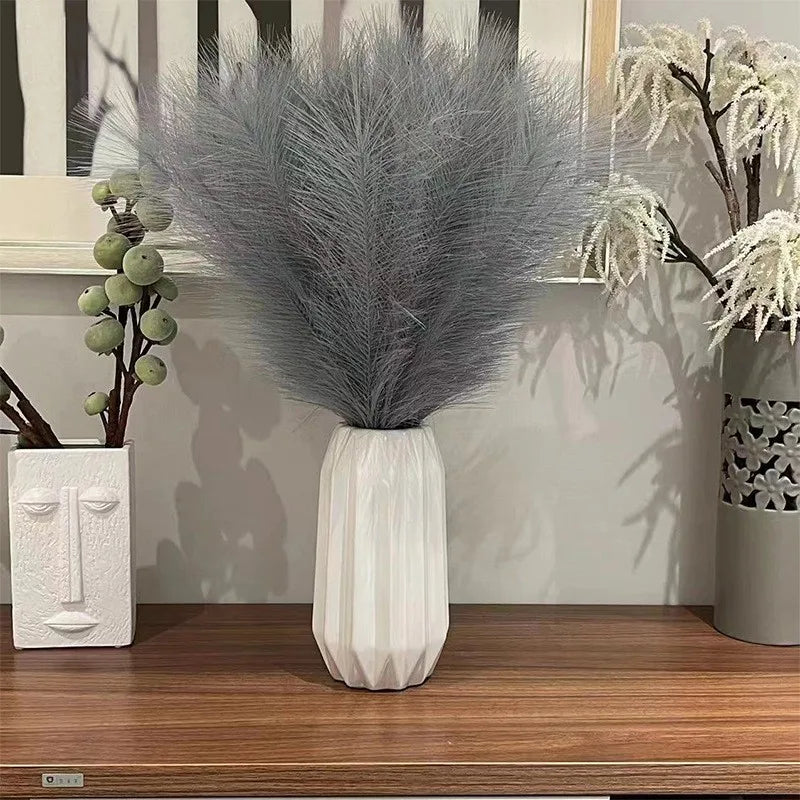 10pcs/set 10-Piece Black Faux Pampas Grass Floral Arrangement for Halloween, Wedding Centerpieces, Home Decor, Boho Style