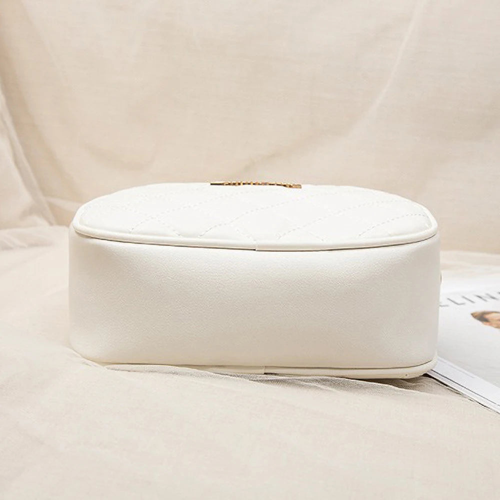 Fan-Shaped Crossbody Bag – Women’s Minimalist Embroidered Shoulder Handbag, Elegant Lingge Purse