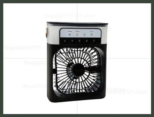 Mini USB Water Mist Fan Portable Air Cooler Humidifier 3 in 1 Air Conditioning Fan 7-Color LED Night Light Office Home Fan