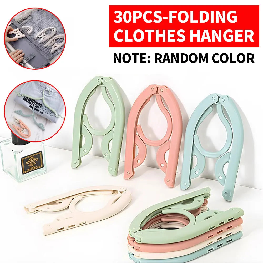 50PCS/30PCS/20PCS/10PCS multifunctional folding hangers are essential for home use, dormitories, business trips, and travel