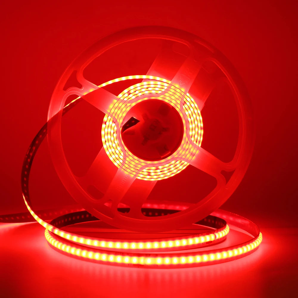 5m 10m 20m 50m COB LED Strip Light 220V Flex Tape Lamp with IC Chip High Bright 240 LEDs Linear Lighting RA90 Warm Natural White