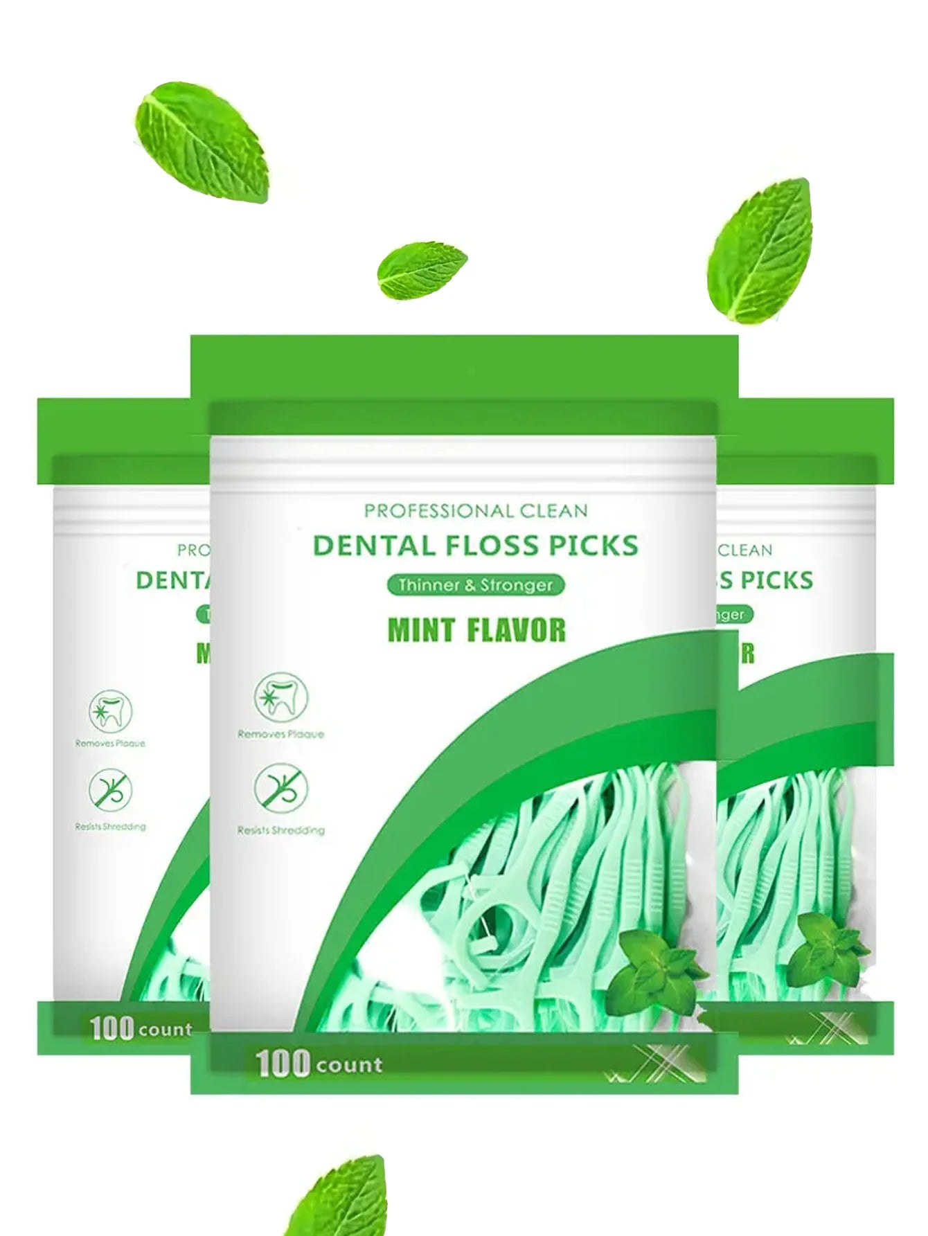 100/300/500pcs Portable Mint Mouthed Dental Floss Interdental Cleaning Floss Disposable Care Floss Stick For Oral Care Cleaning