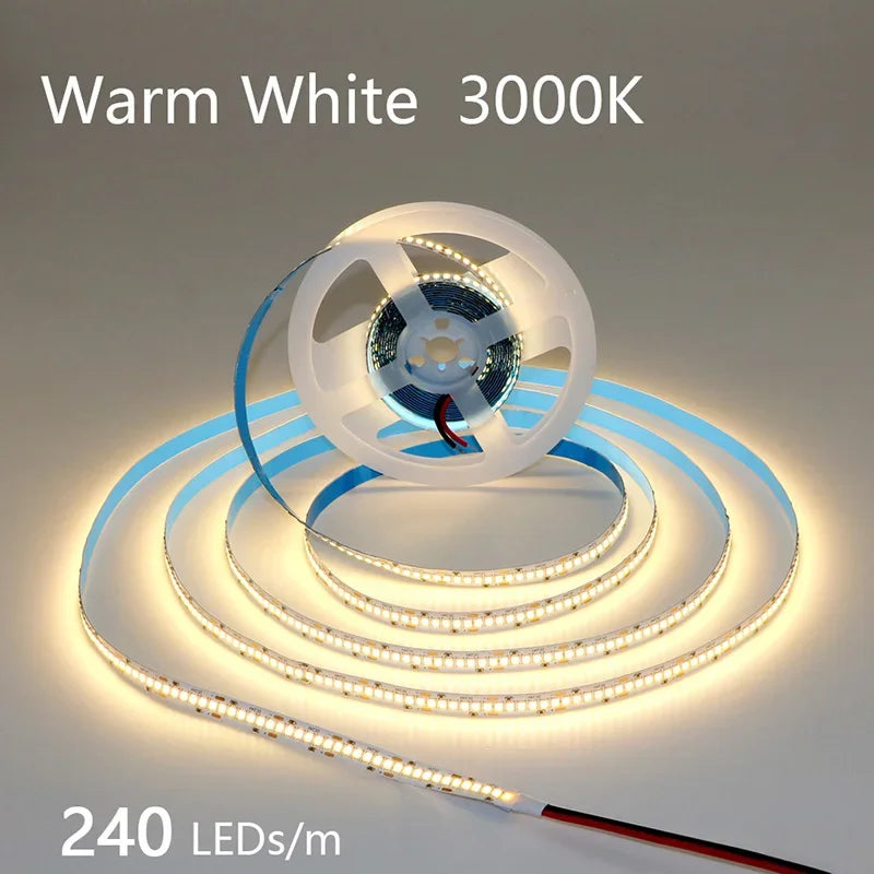 12V 24V LED Strip 2835 120LEDs/m Home Lamp Strip Pink Red Ice Blue Green Golden Yellow Orange Flexible Waterproof Soft Lamp Bar