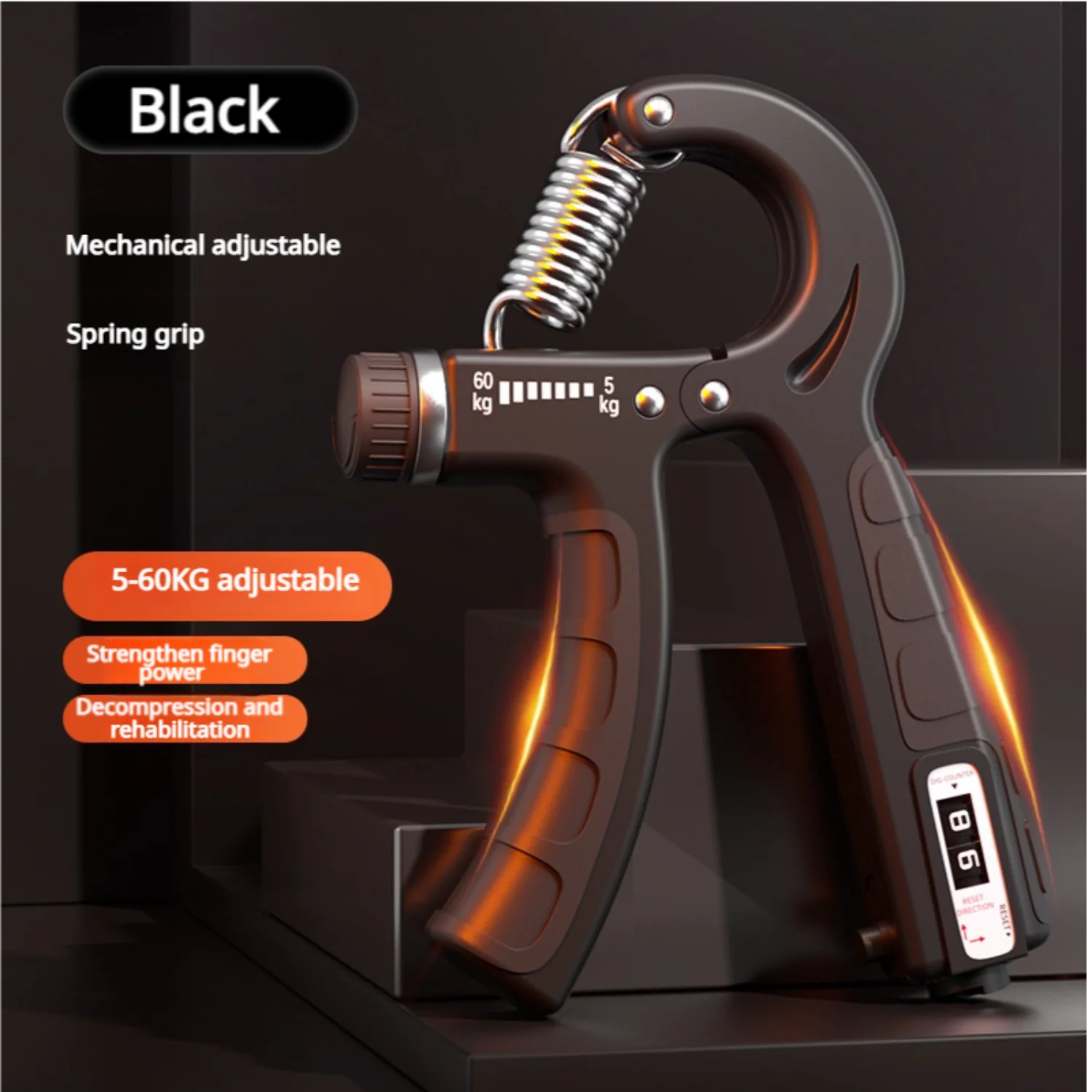 5-60KG Grip Strength TrainerHand Squeeze Forearm Strength TrainerAdjustable Resistance Hand Grip Strength TrainerMuscle Recovery