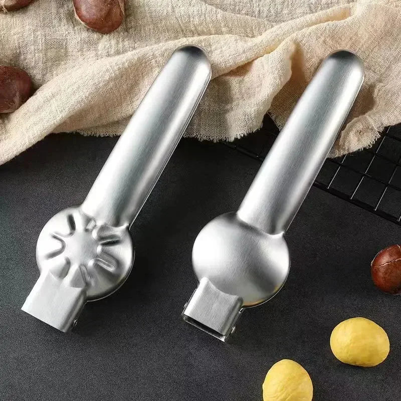 2in1 Chestnut Machine Stainless Steel Chestnut Cracker Opener Sheath Cutter Nuts Clip Walnut Pliers Tool Kitchen Accessori