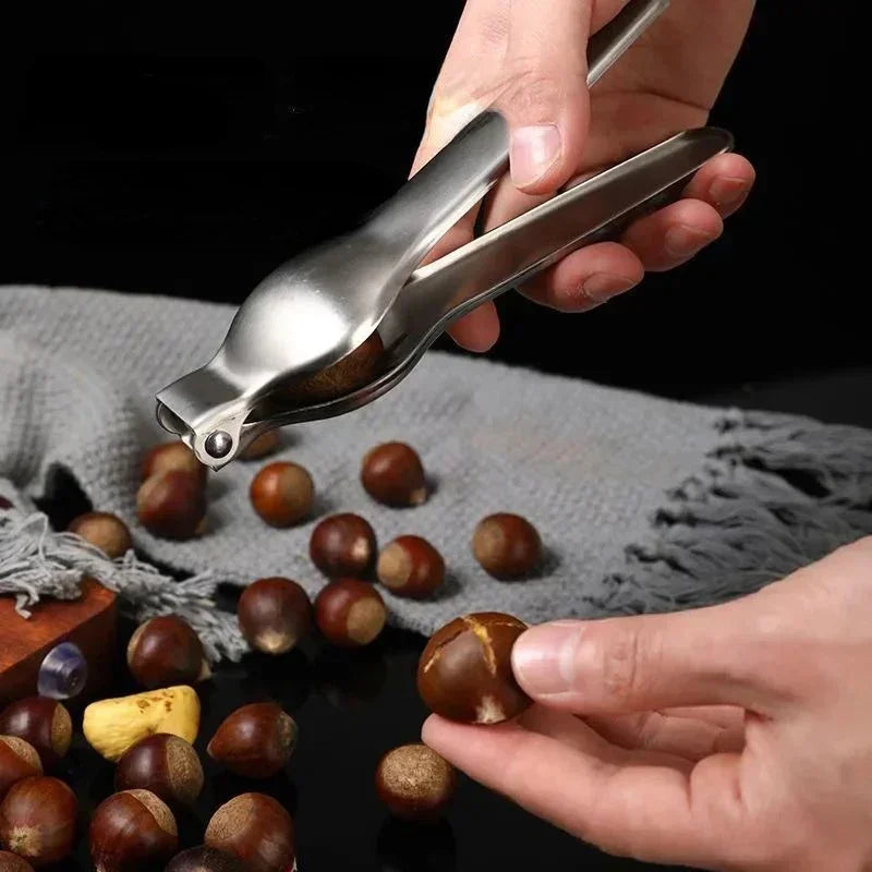 2in1 Chestnut Machine Stainless Steel Chestnut Cracker Opener Sheath Cutter Nuts Clip Walnut Pliers Tool Kitchen Accessori