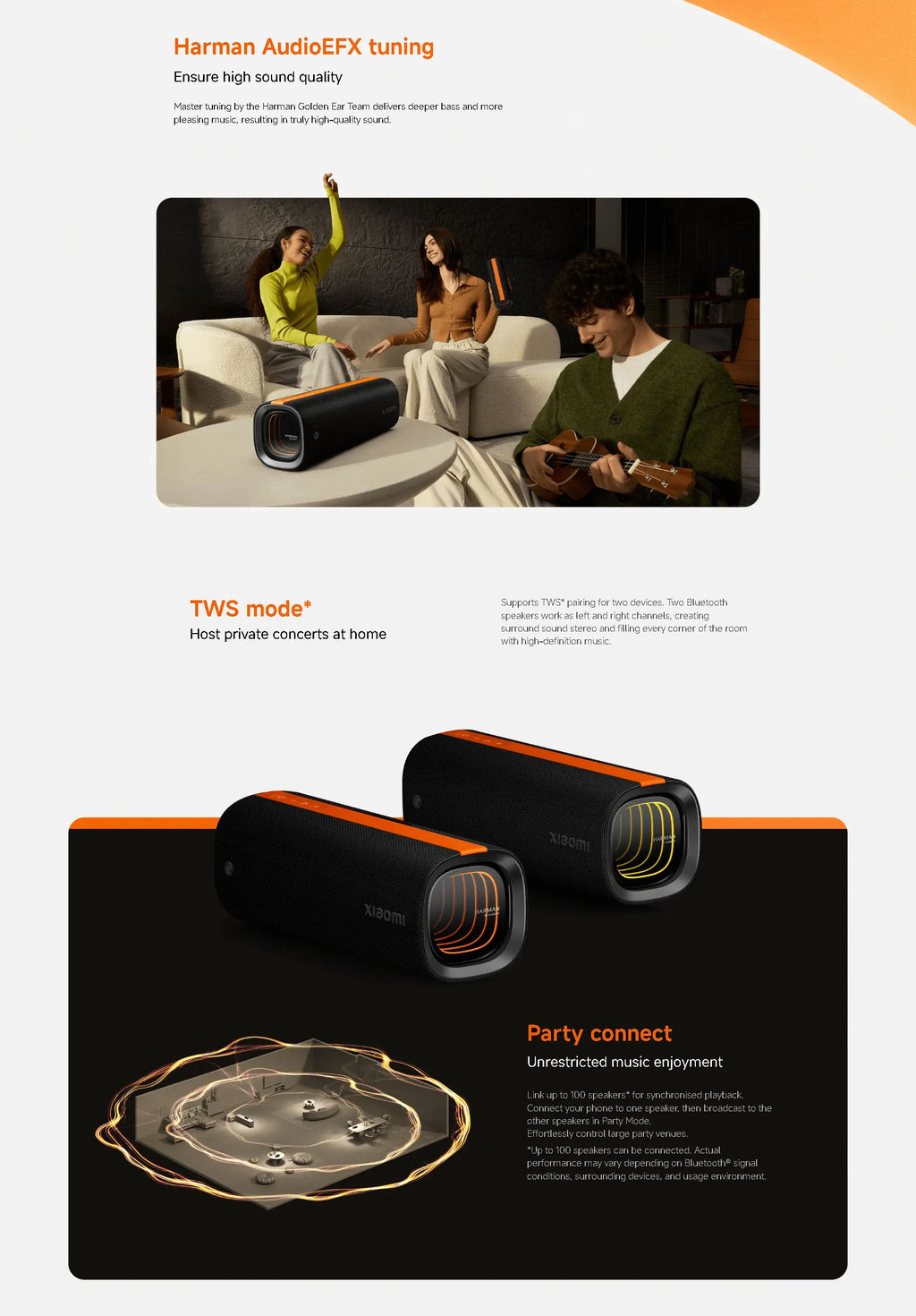 Xiaomi Sound Party Global Version Portable Bluetooth Wireless Speaker High-Quality Outdoor Sound Durable for Outdoor Use