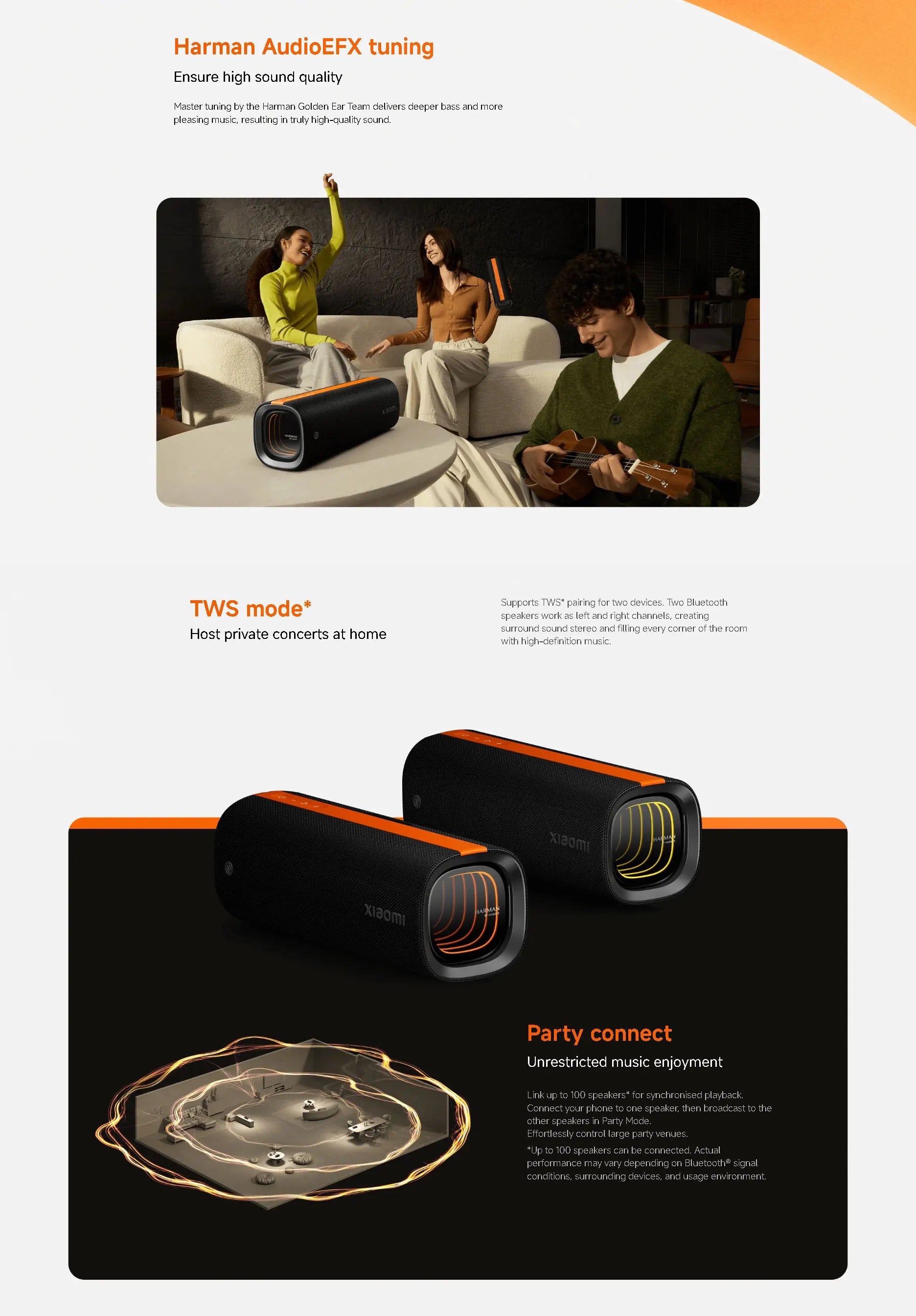 Xiaomi Sound Party Global Version Portable Bluetooth Wireless Speaker High-Quality Outdoor Sound Durable for Outdoor Use