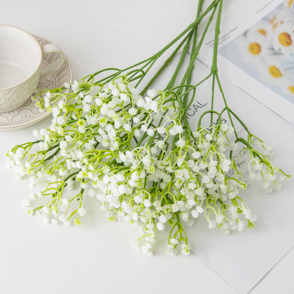 Artificial Plastics Flower Gypsophila Outdoor Garden Party Courtyard Home Vases Table Wedding Bridal Bouquet DIY Gifts Accessory
