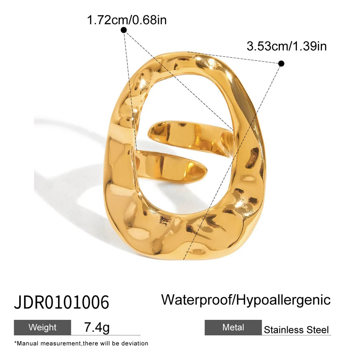 Uworld Fashion Imitation Pearl Stainless Steel Gold Color Ring for Women Engagement Party Gift Temperament Jewelry 2024
