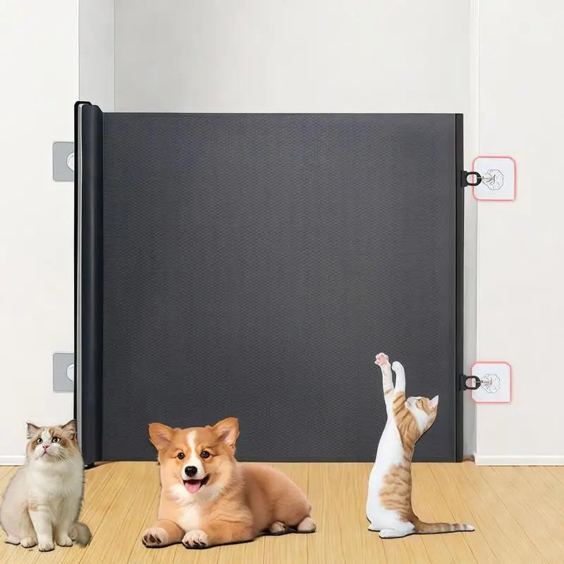 Retractable No-Drill Pet & Child Safety Mesh Gate