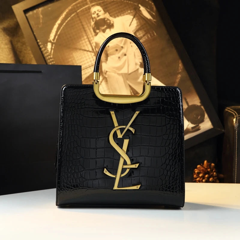 Luxury Women’s Tote Bag – High-Grade Autumn & Winter Fashion, Crocodile-Print Shoulder & Crossbody Bag