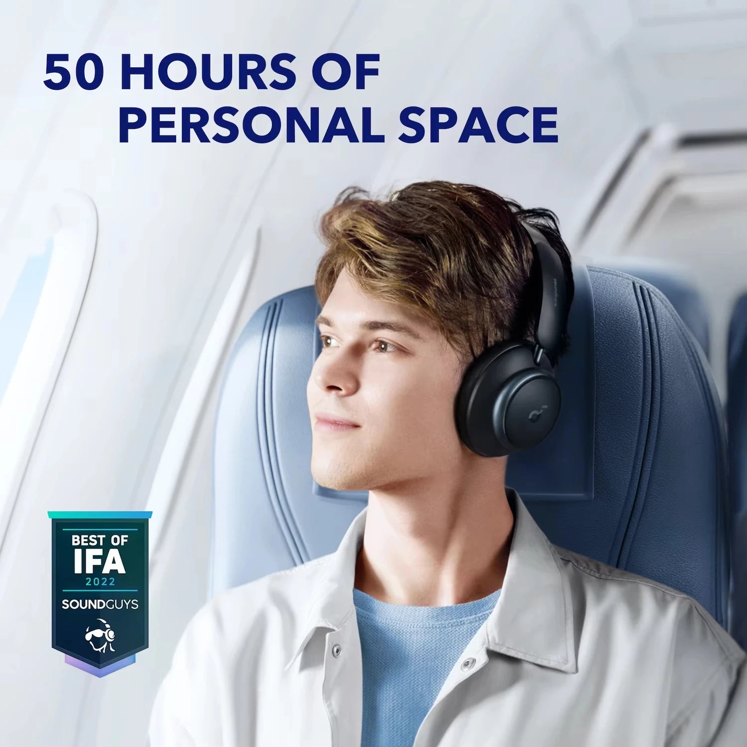 Soundcore by Anker Space Q45 Adaptive Active Noise Cancelling Headphones, App Control, LDAC Hi-Res Wireless Audio, Bluetooth 5.3