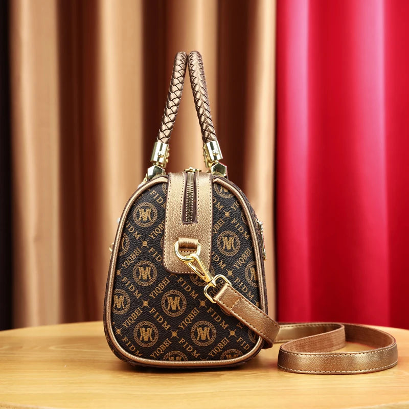 Elegant Fashion Women's Bag Set, 3-Piece European Style Tote and Wallet Combo, Geometric Pattern Faux Leather Handbag with Zip C