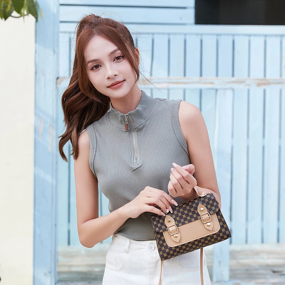 Polka Dot Diamond Mini Bag – Women’s Retro Shoulder & Crossbody Phone Purse, Trendy Small Handbag