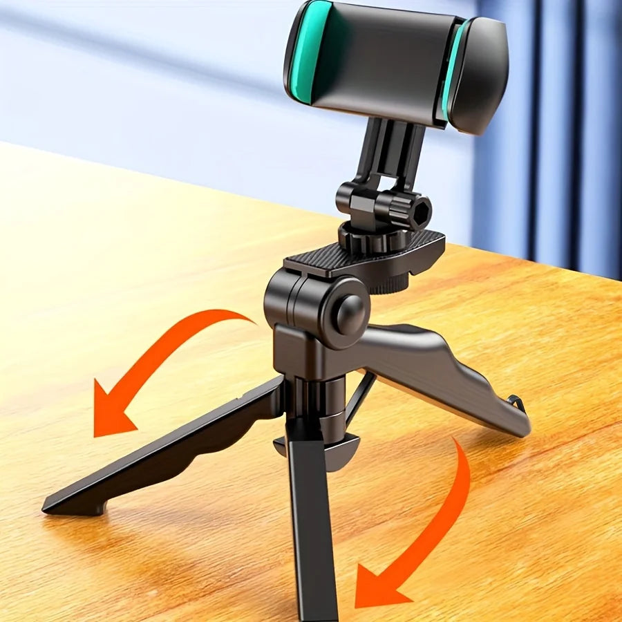 Mobile Phone Holder Tripod Table Top Phone Stand Mini Handheld Tripie Selfie Stick
