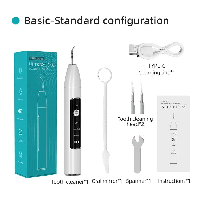 Schoben Ultrasonic Dental Scaler For Teeth Tartar Plaque Stains Cleaner Tooth Calculus Electric Dental Tooth Stone Remover
