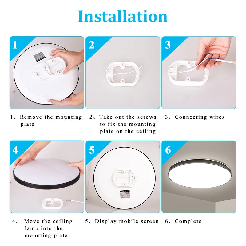 Waterproof Bathroom Lamp Ceiling Led Ceiling Lights 18W 30W 40W Round Led Ceiling Lamp For Kitchen Living Room Toilet Room 220V