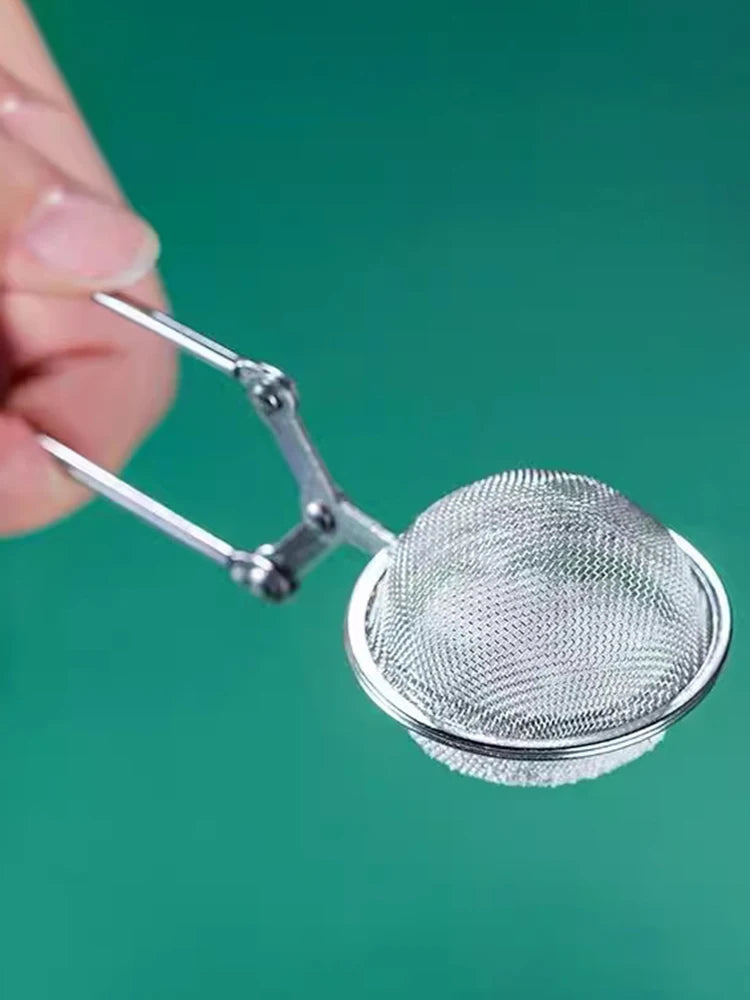 Stainless Steel Powder Spreader Ultra-Fine Leak-Proof Mesh Can Baking Matcha Sieve Cocoa Powder Sifter for Kitchen