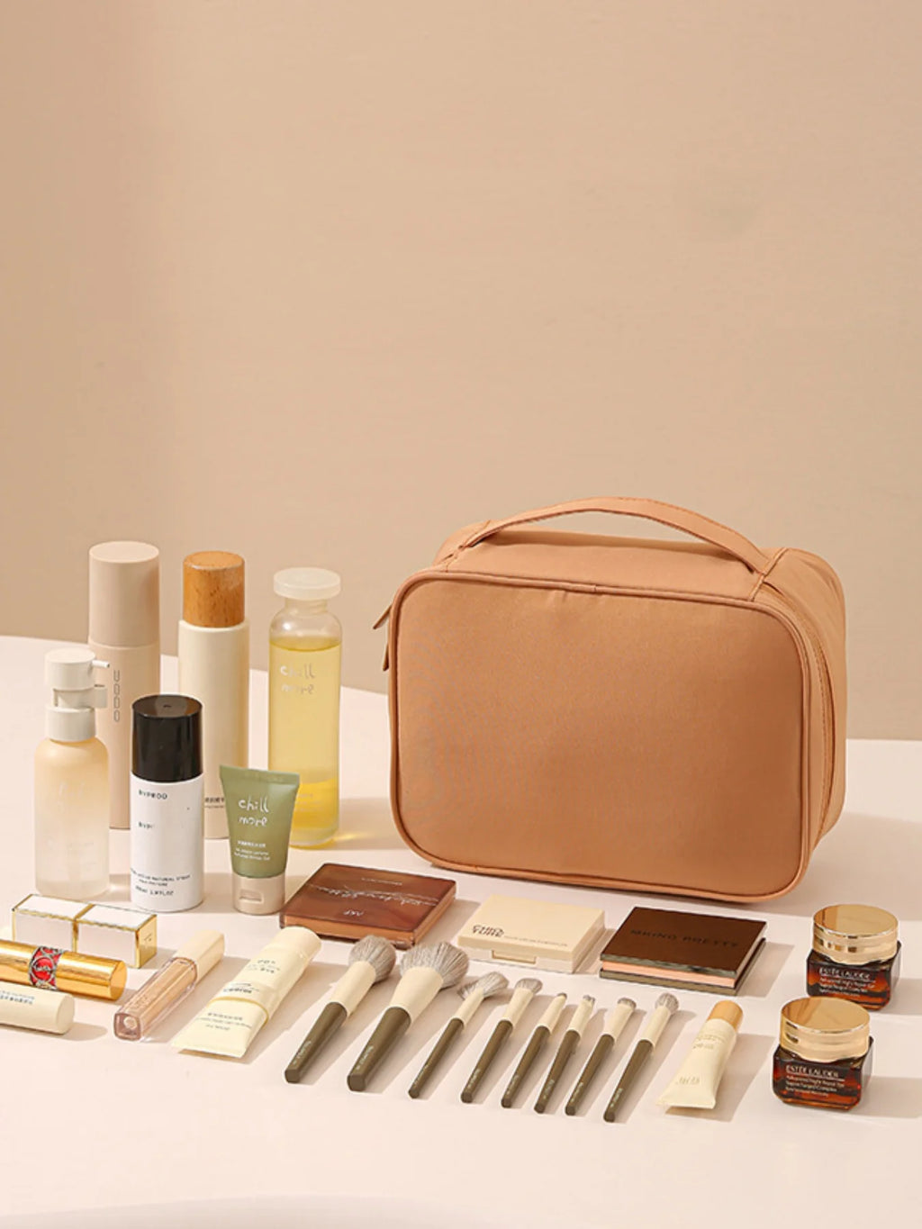 Unisex Travel Toiletry & Makeup Bag – Thickened Oxford Cloth, Single or Double-Layer, Multifunctional Organizer for Daily Use & Trips