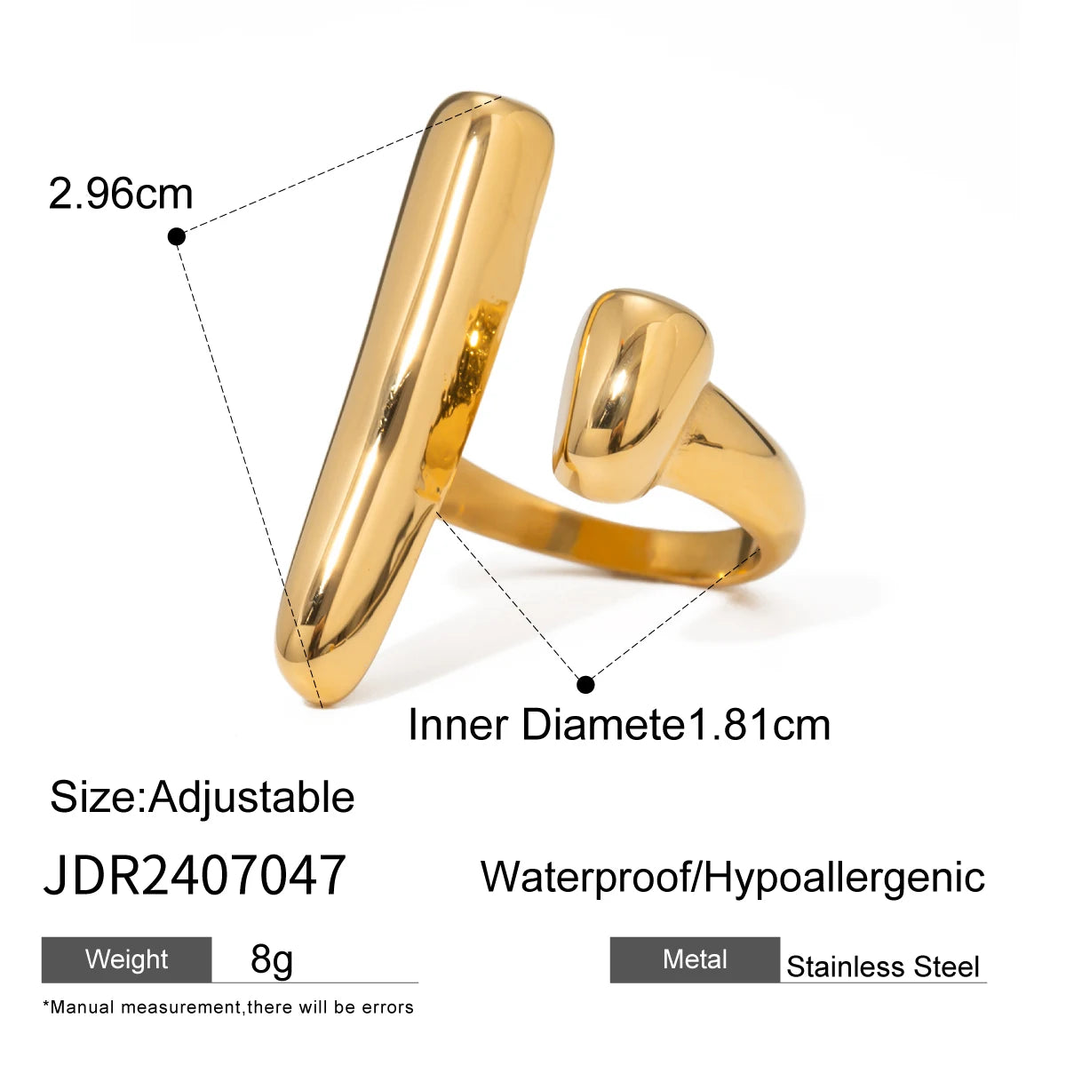 Uworld Fashion Imitation Pearl Stainless Steel Gold Color Ring for Women Engagement Party Gift Temperament Jewelry 2024