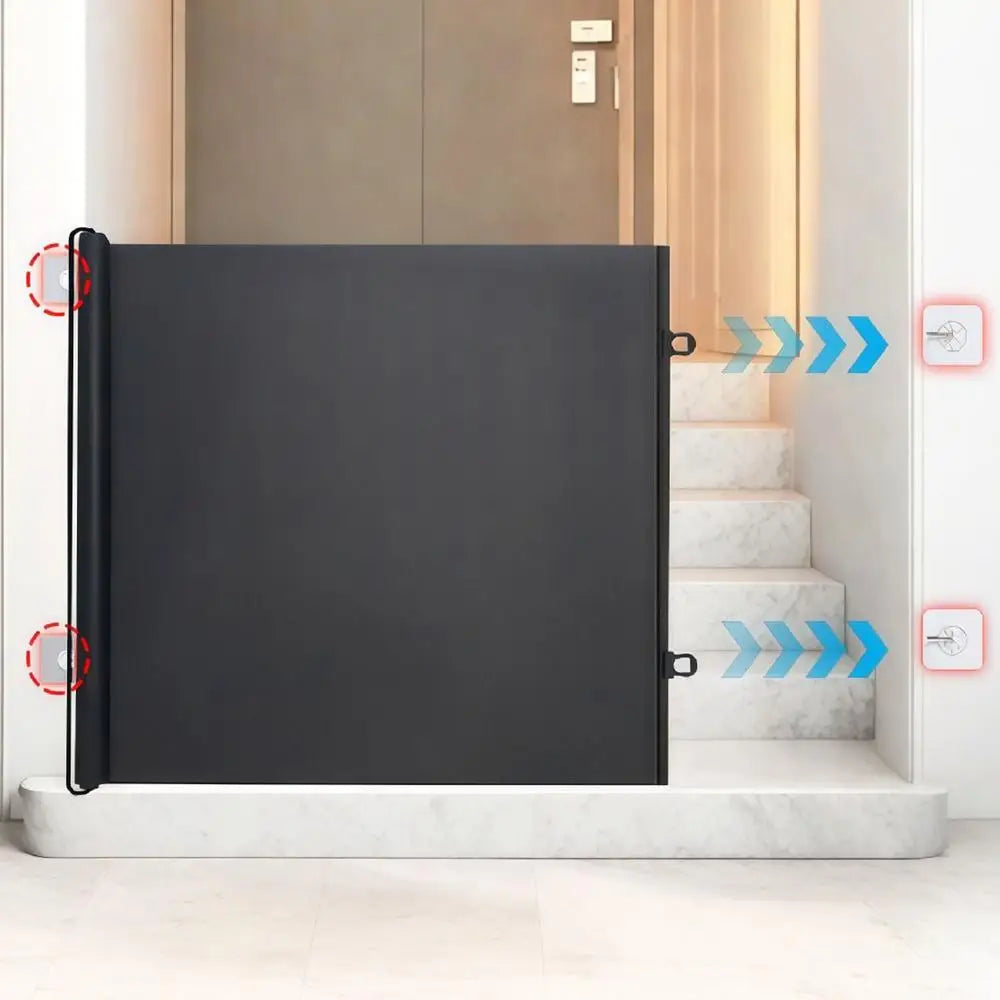 Retractable No-Drill Pet & Child Safety Mesh Gate