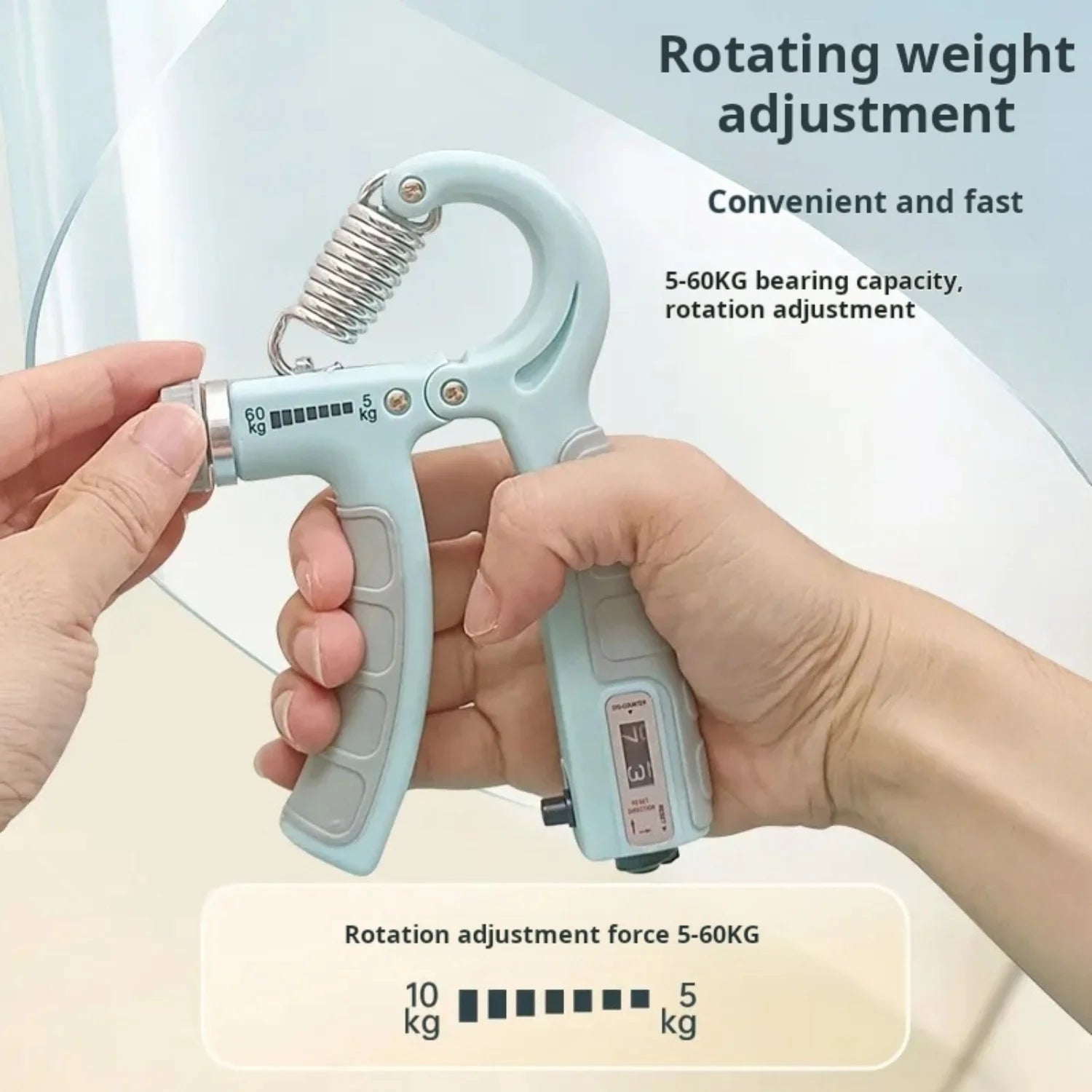 5-60KG Grip Strength TrainerHand Squeeze Forearm Strength TrainerAdjustable Resistance Hand Grip Strength TrainerMuscle Recovery